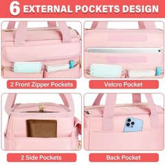Bible Bag for Women with Shoulder Strap,Bible Carrying Case,Church Bag with M…