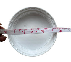 Polypropylene Caps Ribbed 64mm Continuous Thread Universal – White – 150 Count