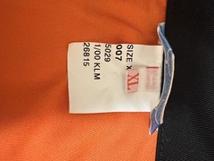 Unisex KLM/TNT Black Lab Coat Orange Sleeves Medical Mechanic Jacket XL