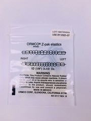 ORMCO Zoo Pack Elastics bands Dental 3.5OZ 1/8 Chipmunk Clear Yellow 5000/Box