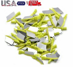 50pcs Dental Matrix Fender Wedge Prep Interproximal Wedges w Metal Blade Guard