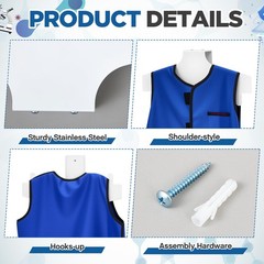 Reversible X-Ray Apron Hanger White Coated Stainless Steel Apron Rack for X-R…