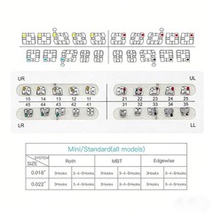 MacDent Dental Orthodontic Brackets Brace Mini Roth MBT Standard 022/018 Hooks