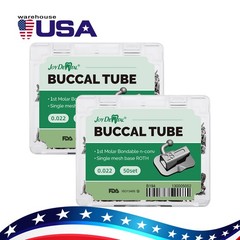80Pcs AZDENT Ortho Bondable Monoblock Buccal Tubes 1st Molar MBT/Roth 0.022