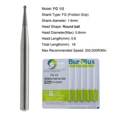 Wave Dental Round Burs Carbide Surgical FG SURG 25mm High Speed 19mm FG 6 4 8 2