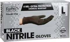 Powder-Free Nitrile Gloves, 4 Mil Thickness, Large Pack of 100 for Safe Handling
