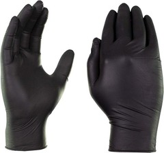 Ambidextrous Black Nitrile Food Prep Gloves, 100 Count, Powder-Free & Flexible