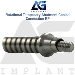 10 Titanium Temporary Abutment Non Hex RP Conical Connection Dental