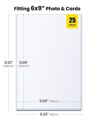 6×9 Toploader – Rigid Clear PVC Sleeves for Protecting & Mailing Jumbo Cards,…