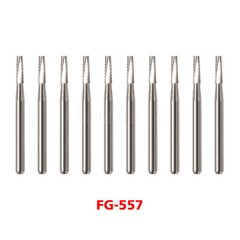 Dental Midwest FG #557 Clinic Length Cross Cut Carbide Burs 100pk （19mm）