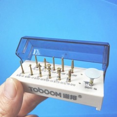 12件装/套装牙科磨砂准备套件前后陶瓷锆石冠-