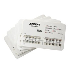 10X Dental Orthodontics Metal Bracket Braces Standard MBT Slot022 Hooks 345