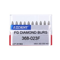 AZDENT Dental FG Diamond Bur Football Shape Egg Fine Grit Red High Speed