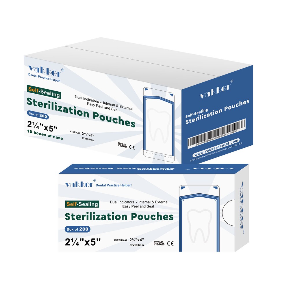 4000pc 2.25″ x 5″ Self Sealing Dental Sterilization Pouches Autoclave Bag