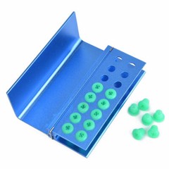 1件牙科支架块带盖高压灭菌器消毒盒10/16/24孔-