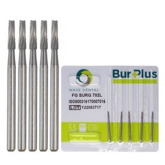 Wave Dental Surgical Burs Carbides FGOS 702L 25mm Length Flat End Taper Crosscut