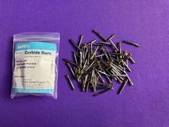 Safco brand Dental RA #6 Round Carbide Bur for Slow Speed Latch Type Quantity 5