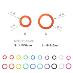 100Pcs/Box Dental Multi-Color Code Rings Bands Universal Silicone Instrument L/S