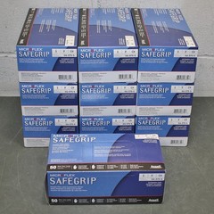 (500) Ansell MicroFlex SafeGrip Gloves SG-375-S, S, Size 7 S Small, Blue Latex