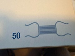 *50-Pieces* 3M Health Care 1834 Tie-On Anti-Fog Surgical Masks with Film