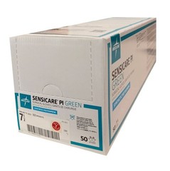 *50-Pairs* Medline SensiCare PI Surgical Gloves Size-7.5 Sterile Green MSG9275