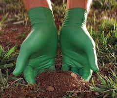 Sustainable 7705PFT Disposable Nitrile Gloves Fluorescent Green 100 Count