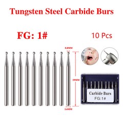 10-100pc Dental Round Carbide Tungsten FG Burs For Surgical High Speed Handpiece