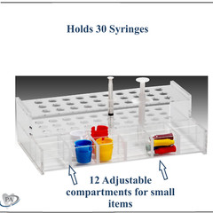 Premium Dental Composite Organizer & Etch Syringe Holder, Holds Upto 30 Syringe