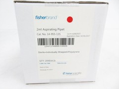 CASE 200 FISHERBRAND 14-955-135 ASPIRATING PIPET 2 mL STERILE 275mm EXP 02-2027