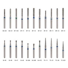 AZDENT 100Type Dental Diamond Burs FG Drill F High Speed Handpiece 1.6mm 5pc/PK