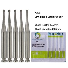 WAVE Dental Round Carbide Burs Latch Surgical Burs 2 4 6 Slow Speed RA 22mm 26mm