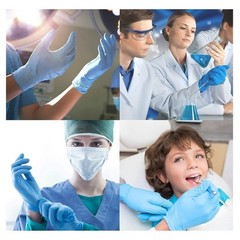 Basic Vinyl Exam Gloves, Latex-Free, Powder-Free, Disposable, Medium, Case of…