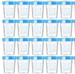 20 Sterile Individual Specimen Containers Single-Use Urine Cups Screw Lid 4 oz