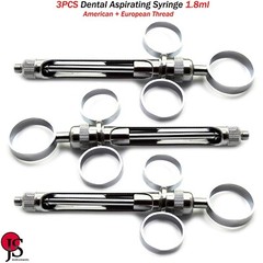 Dentist Anesthetic Anesthesia Aspirating Syringe Injection 1.8ml Dental 3PCS