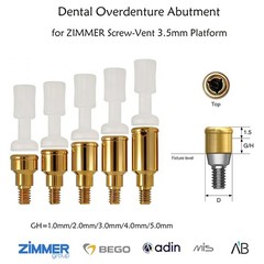 US LOCATOR Overdenture Attachment System for ZIMMER Screw-Vent BEGO/MIS Platform