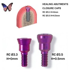 US Dental Healing Cap Abutment RC NC Cover Screw Titanium Fit Straumann ITI BLT