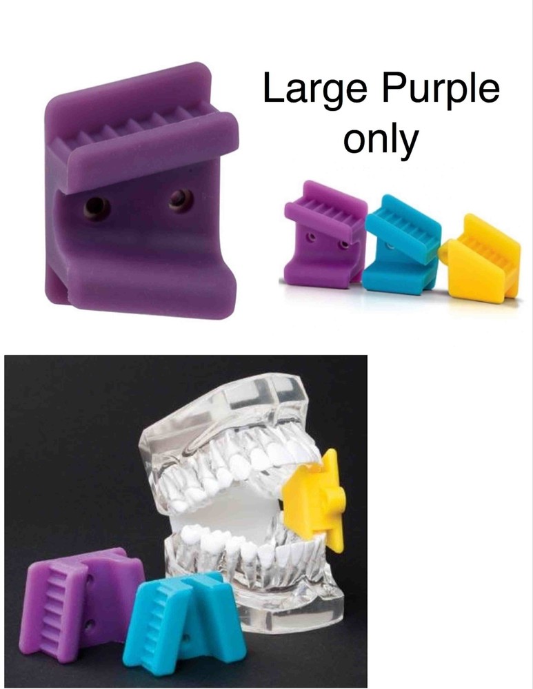 Silicone Mouth Props Bite Blocks (2) Adult Large Purple Dental Tattoo Piercing