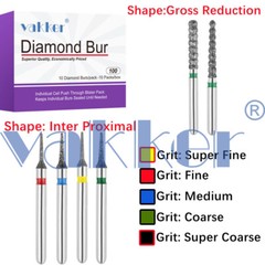 10pc Vakker Dental Diamond Burs FG Interproximal/ Gross Reduction for High Speed