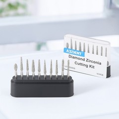 Pro Dental Diamond Zirconia Cutting Burs Kit Friction Grip 1.6mm 10Pcs/Pack