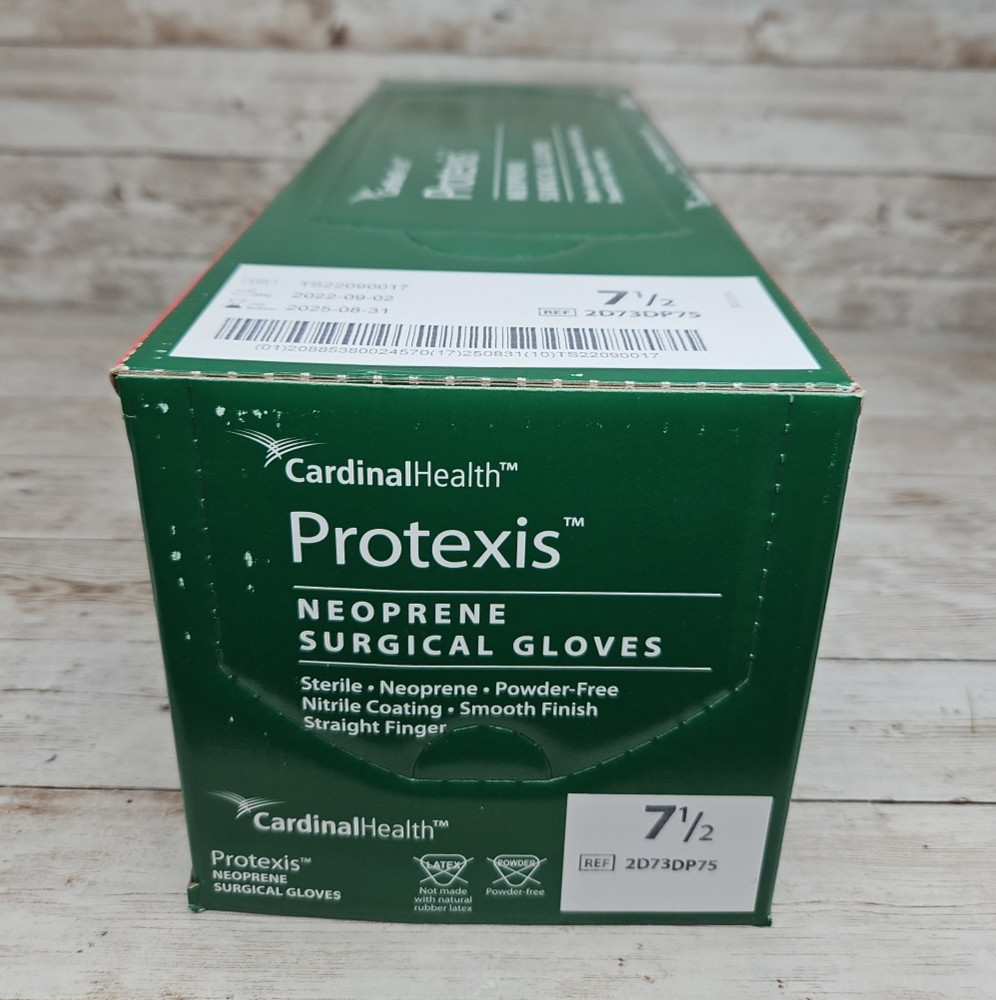 Protexis Neoprene Surgical Gloves, 2D73DP75, *1 Box* Size: 7.5 *See Dates*