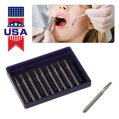 10Pc/Pack Dental Tungsten Carbide Drill FG Bur For High Speed Handpiece FG701 to