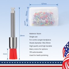 AZDENT Cepillos Dentales de Tazón para Pulir Tipo Plano de Nylon 100pcs/caja