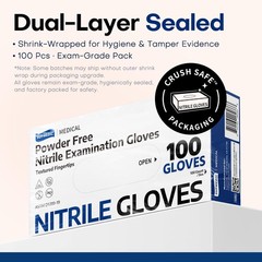 Supmedic Medical Soft Max™ Nitrile Exam Gloves, 1000Pcs Latex-Free Powder-Free F
