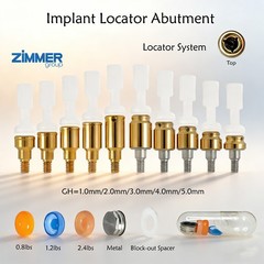 Zimmer Screw-Vent 3.5/4.5mm Locator Abutment Dental Implant Abutment & Male Caps