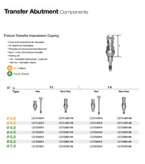 Dental DIO UFII Fixture Transfer Impression Coping Open/closed Tray Regular Hex