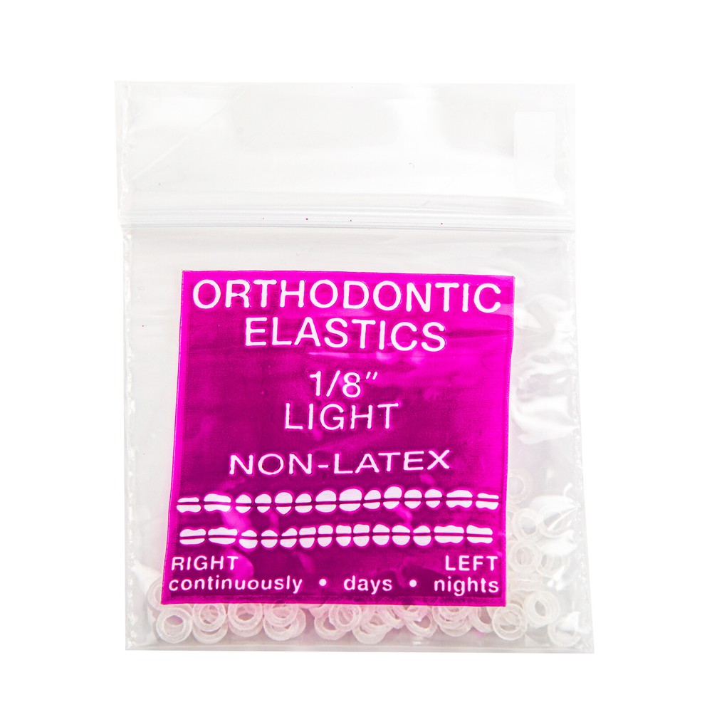 JMU Elastics Bands for Orthodontic Dental Braces Teeth Latex Free Light – Heavy