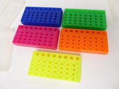 Reversible PP Tube Rack w/Lid for 0.5, 1.5, & 2.0mL microtubes 5 SETS
