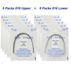 100PCS Dental Orthodontic Arch Wire Niti Round Rectangular Ovoid Natural 16X22