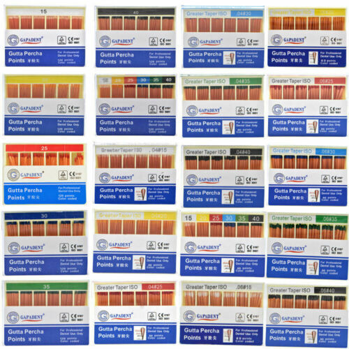 Dental Gutta Percha Points Absorbent Paper Points Color Coded Endodontic #15-#40