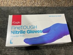 (QTY 2000) Eagle 1162402 FineTOUGH Disposable Nitrile Gloves Indigo Large